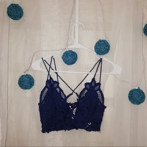 Free People Blue Bralette